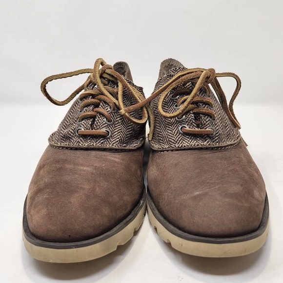 Sperry Topsider Mens Brown Leather Herringbone Oxfords Size 9M Loafers Lace Up main image 5